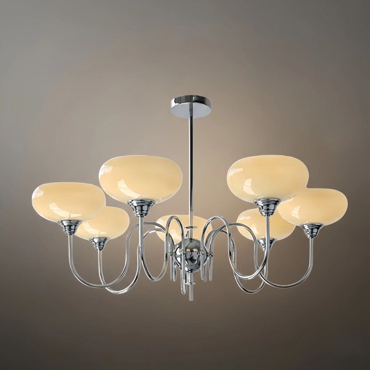 Modern Glass Chandelier – Gold or Chrome Multi-Light Ceiling Lamp